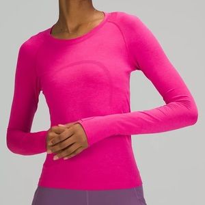 Lululemon Swiftly Tech 2.0 Race Length sonic pink long sleeve size 16
